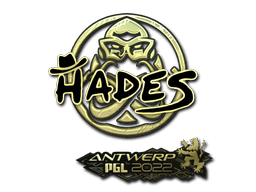 Pegatina | hades (dorada) | Amberes 2022