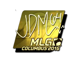 Adesivo | jdm64 (Dourado) | MLG Columbus 2016