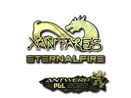 Pegatina | XANTARES (dorada) | Amberes 2022