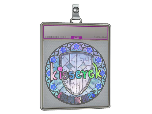 Placa de pegatinas | kisserek (holográfica) | Colonia 2026