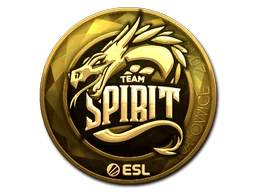 Naklejka | Team Spirit (złota) | Katowice 2019