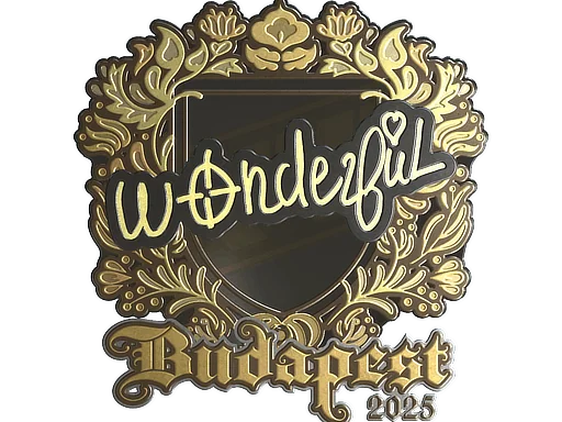 Pegatina | w0nderful (dorada) | Budapest 2025