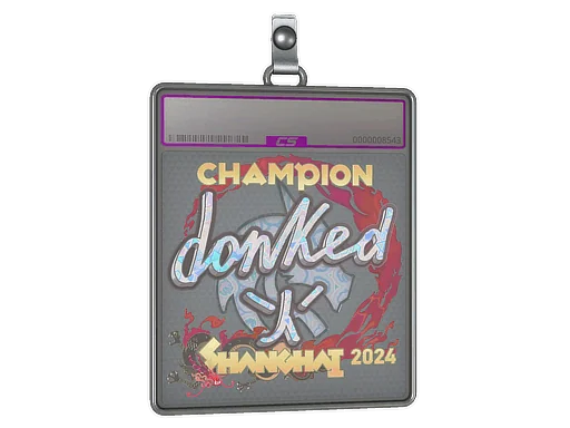 Placa de Adesivo | donk (Holográfico) | Campeões do Xangai 2024