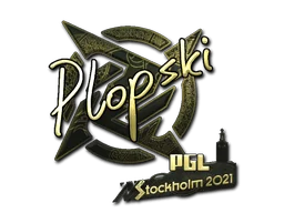 Pegatina | Plopski (dorada) | Estocolmo 2021