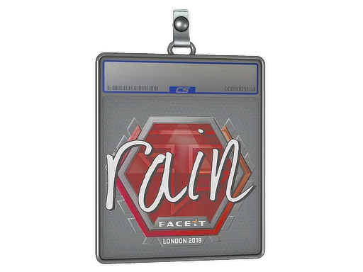 Placa de pegatinas | rain | Londres 2018
