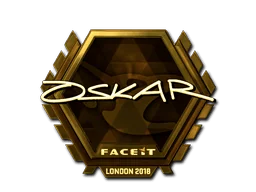 Klistermärke | oskar (Guld) | London 2018