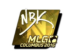 Klistermärke | NBK- (Guld) | MLG Columbus 2016
