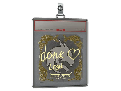 Placa de Adesivo | donk (Dourado) | Austin 2025
