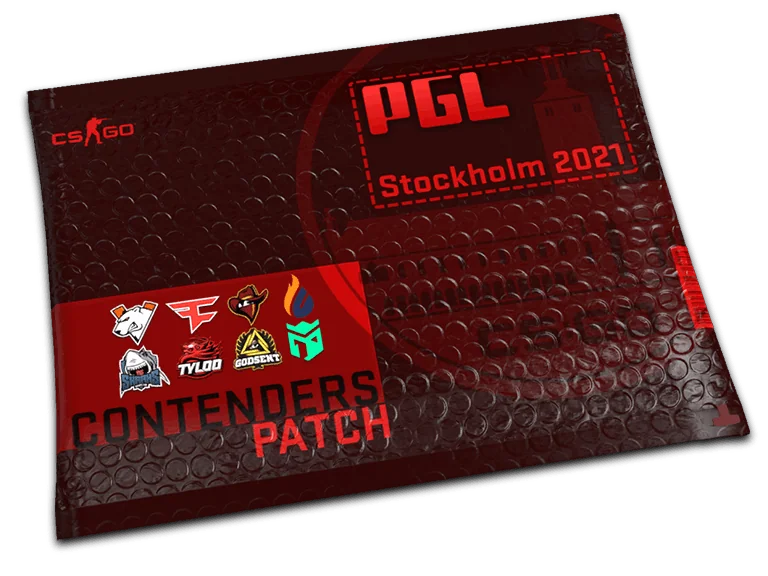 Paczka z naszywką kandydata PGL Stockholm 2021