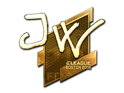 Klistermärke | JW (Guld) | Boston 2018