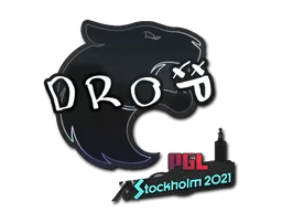 Klistermärke | drop | Stockholm 2021