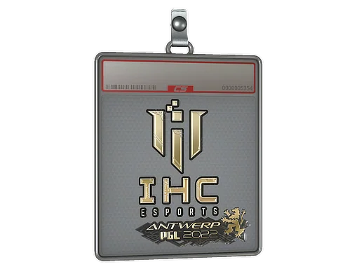 Placa de pegatinas | IHC Esports (dorada) | Amberes 2022