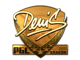 Klistermärke | denis (Guld) | Krakow 2017