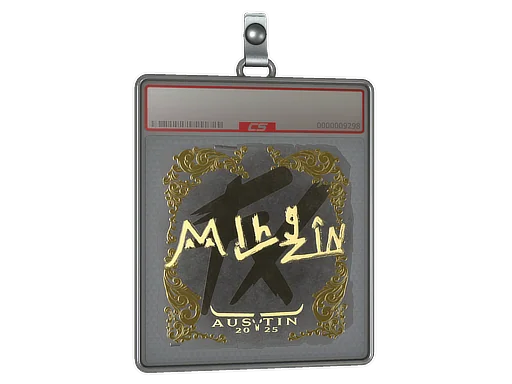 Placa de pegatinas | mlhzin (dorada) | Austin 2025