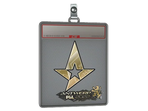Placa de pegatinas | Astralis (dorada) | Amberes 2022
