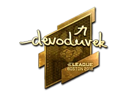Naklejka | devoduvek (złota) | Boston 2018