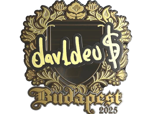 Adesivo | dav1deuS (Dourado) | Budapeste 2025