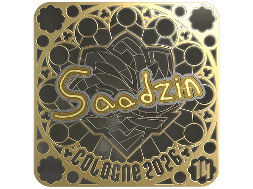 Klistermärke | saadzin (guld, rankad) | Cologne 2026