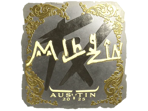 Pegatina | mlhzin (dorada) | Austin 2025