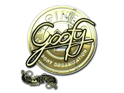 Klistermärke | Goofy (guld) | Paris 2023