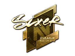 Naklejka | SIXER (złota) | Boston 2018