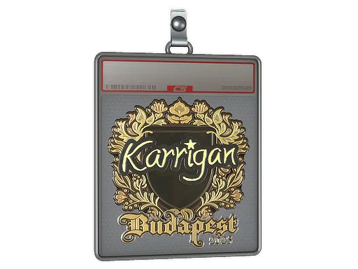 Placa de pegatinas | karrigan (dorada) | Budapest 2025