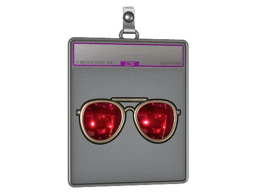 Aufkleberhülle | Rote Sonnenbrille (Glanz)