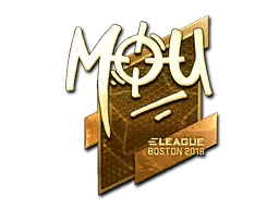 Klistermärke | mou (Guld) | Boston 2018
