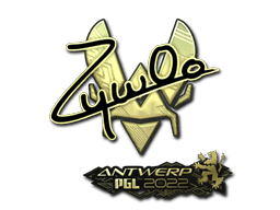 Pegatina | ZywOo (dorada) | Amberes 2022