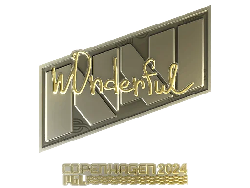 Naklejka | w0nderful (złota) | Kopenhaga 2024