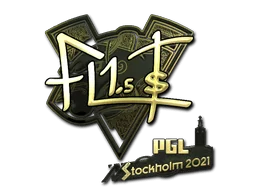Klistermärke | FL1T (Guld) | Stockholm 2021