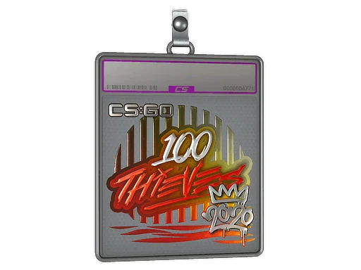 Placa de pegatinas | 100 Thieves (reflectante) | CRM 2020