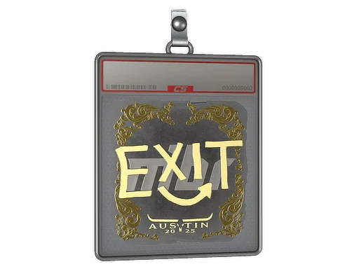 Placa de Adesivo | exit (Dourado) | Austin 2025
