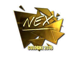 Klistermärke | nex (Guld) | Cologne 2016