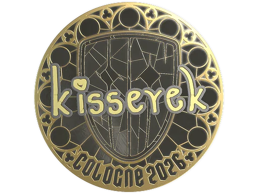 Pegatina | kisserek (dorada) | Colonia 2026