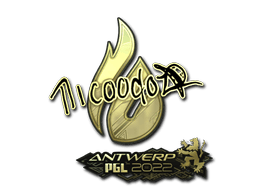 Adesivo | nicoodoz (Dourado) | Antuérpia 2022