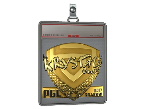 Placa de pegatinas | kRYSTAL (dorada) | Cracovia 2017