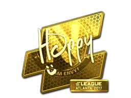 Pegatina | Happy (dorada) | Atlanta 2017