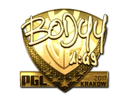 Pegatina | bodyy (dorada) | Cracovia 2017