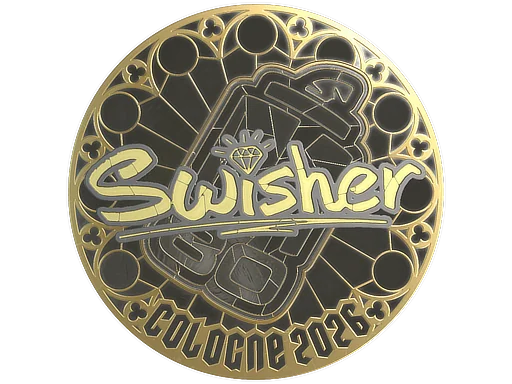 Klistermärke | Swisher (guld) | Cologne 2026