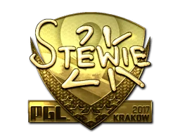 Naklejka | Stewie2K (złota) | Kraków 2017