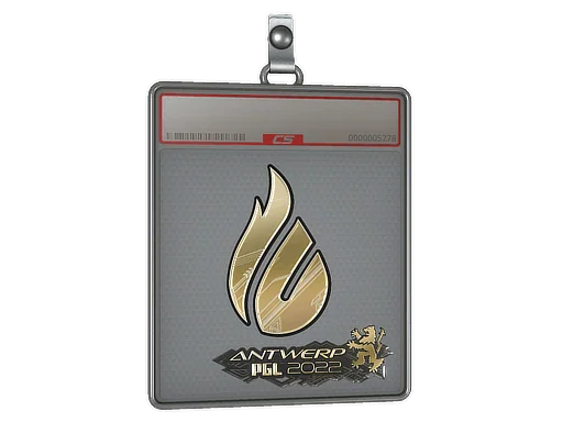 Placa de pegatinas | Copenhagen Flames (dorada) | Amberes 2022