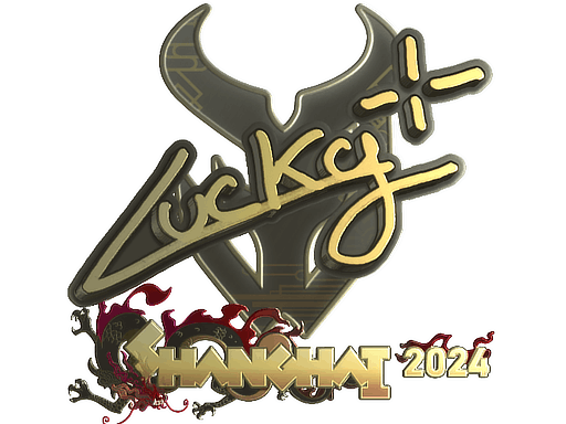 Adesivo | Lucky (Dourado) | Xangai 2024