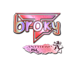 Adesivo | broky (Holográfico) | Antuérpia 2022