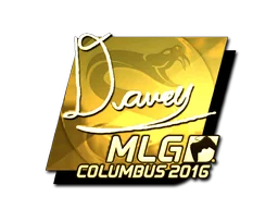 Klistermärke | DAVEY (Guld) | MLG Columbus 2016