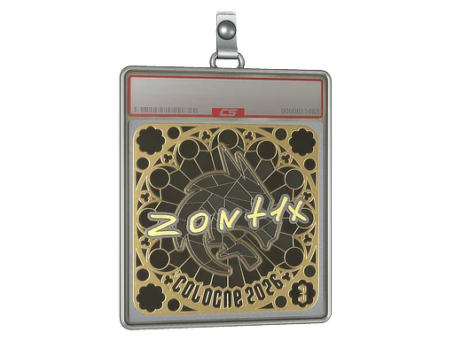Placa de Adesivo | zont1x (Dourado, Classificação) | Colônia 2026
