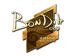 Naklejka | bondik (złota) | Boston 2018