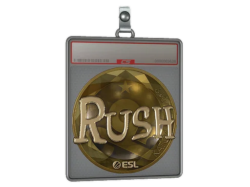 Placa de Adesivo | RUSH (Dourado) | Katowice 2019