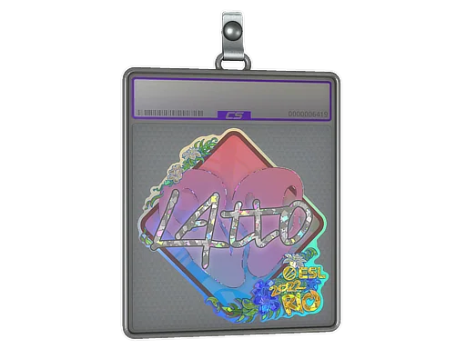 Klistermärkesfodral | latto (glitter) | Rio 2022