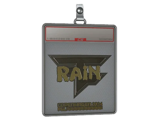 Placa de Adesivo | rain (Dourado) | Copenhague 2024